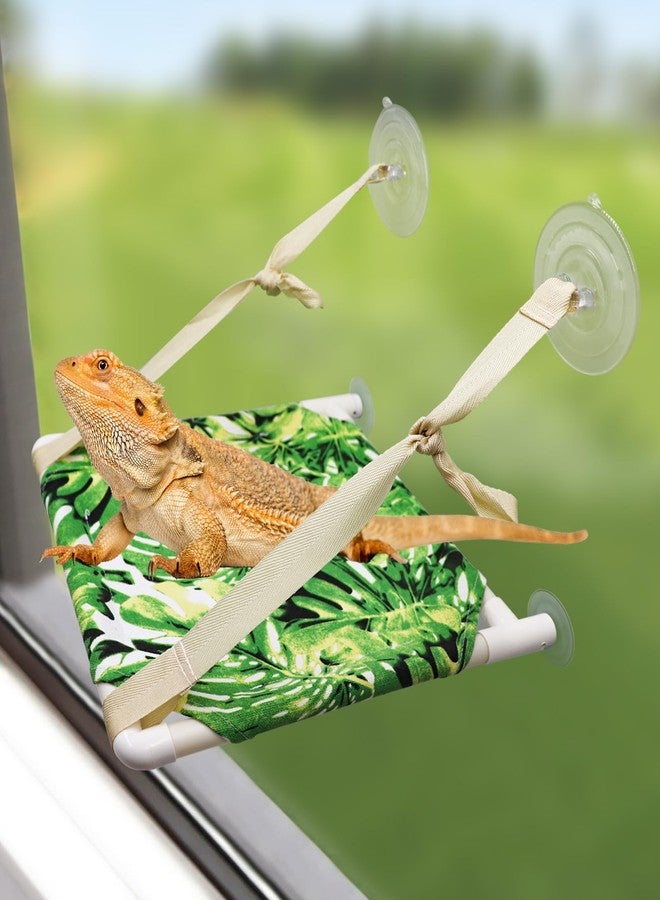 Oooct Bearded Dragon Window Perch, Lizard Window Hammock, Reptile Bed, Lizard Window Hammock, Reptile Tank Accessories, Suitable for Lizard Bearded Dragon Chameleon Kitten Guinea Pig Rat 12 × 11 Inches - Image 5